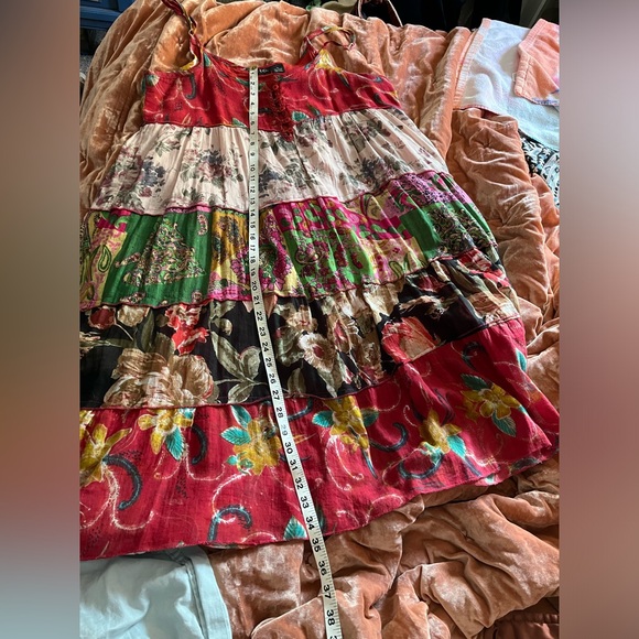 Etc. Layered Sundress Cotton Farm Rio Style Colorful Lightweight Vacation Boho - Picture 7 of 8